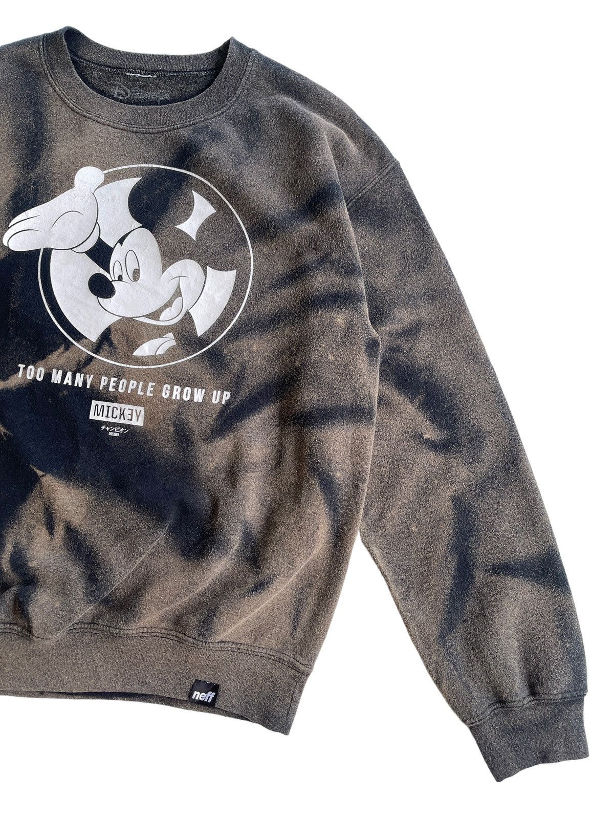 Vintage Vintage Disney X Neff Acid wash Crewneck Sweatshirt Size US M / EU 48-50 / 2 - 4 Thumbnail