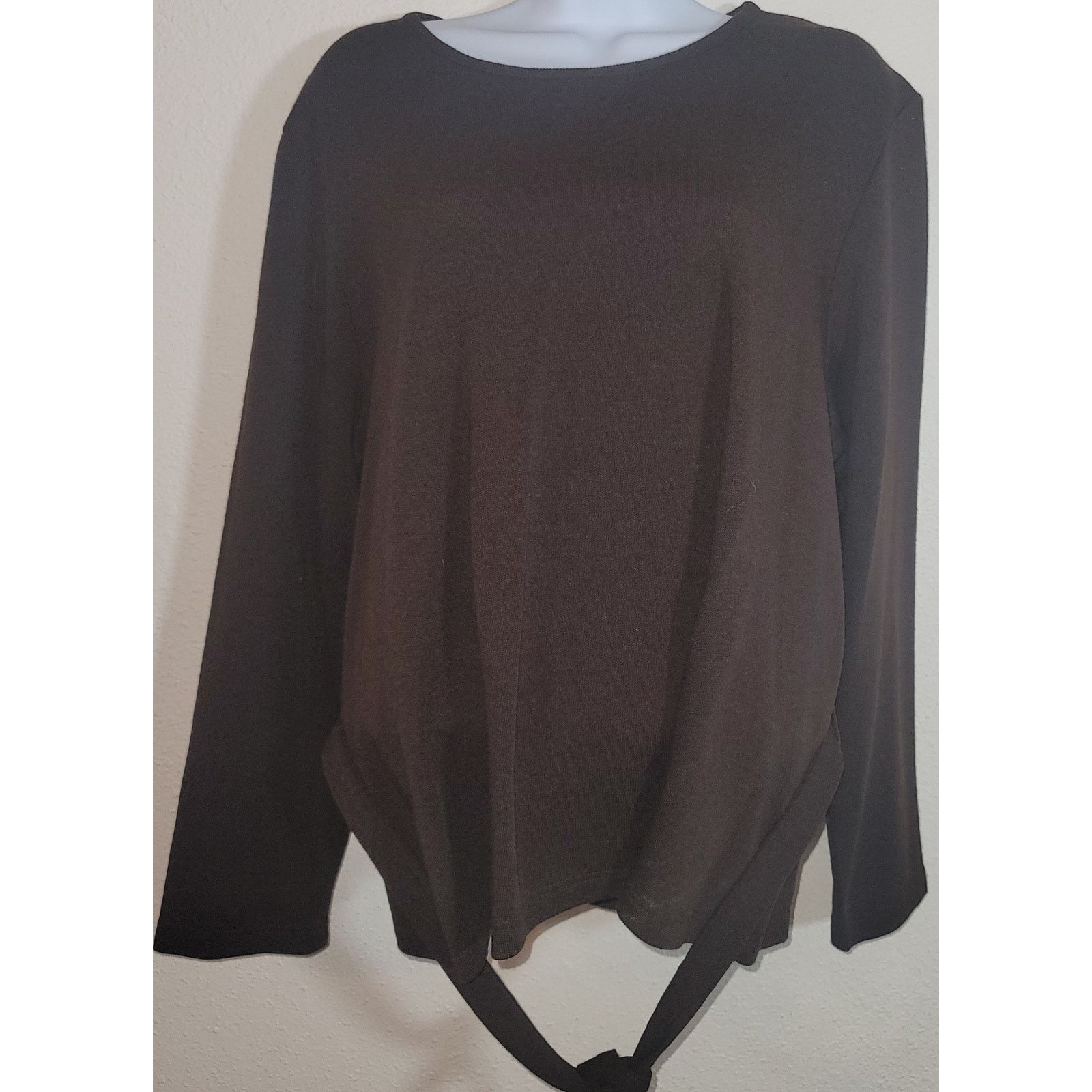 Other Lemmie For Nina Leonard Brown Belted Women's Sweater 1X Plus Size XL / US 12-14 / IT 48-50 - 1 Thumbnail