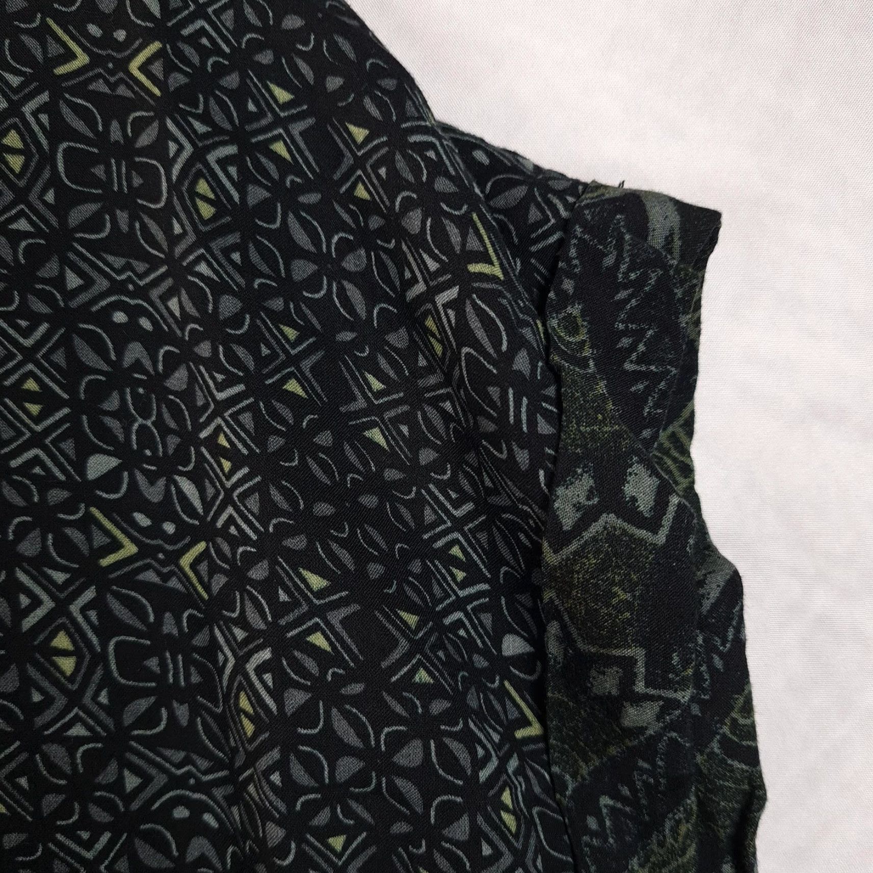 Free People Free People Dress Womens L Green Geometric Trapeze Swing Mini Scoop Back Cap Sleeve Pockets Size L / US 10 / IT 46 - 7 Thumbnail