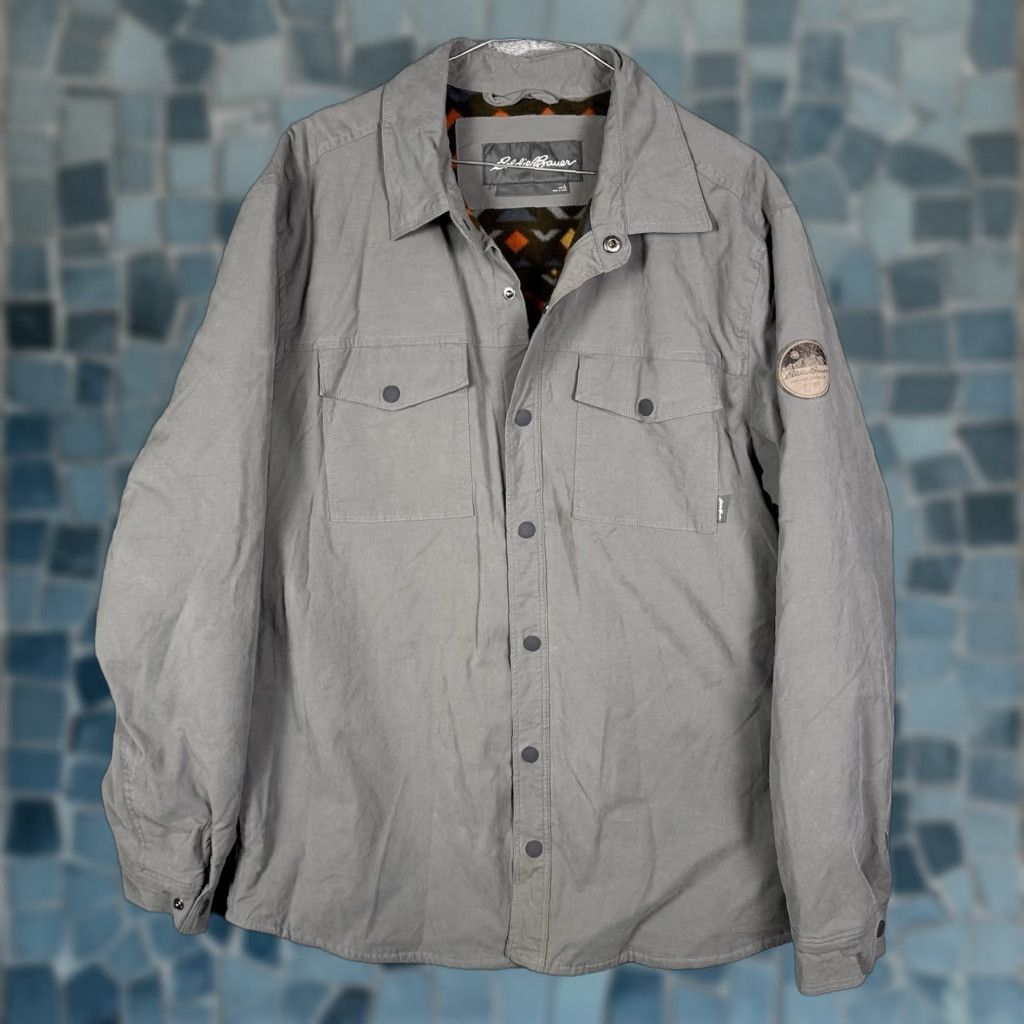 Eddie Bauer Eddie Bauer Chore Jacket Mens Large Aztec Blanket Flannel Lined Coat Barn Field Shirt Jacket 90s Multicolor Size US L / EU 52-54 / 3 - 1 Thumbnail