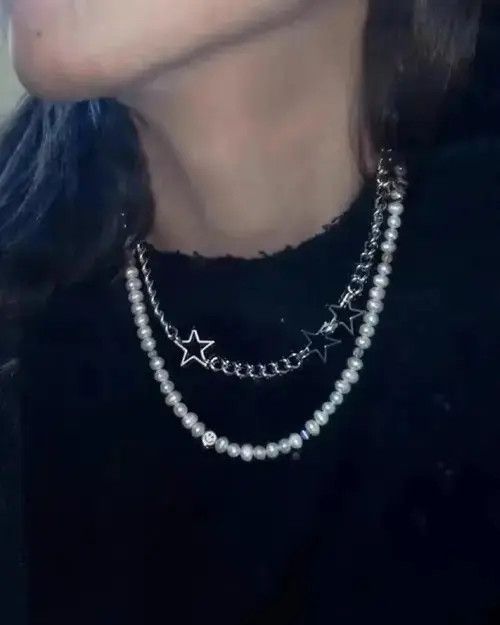 Jewelry Punk Hollow Star Necklaces Size ONE SIZE - 4 Thumbnail