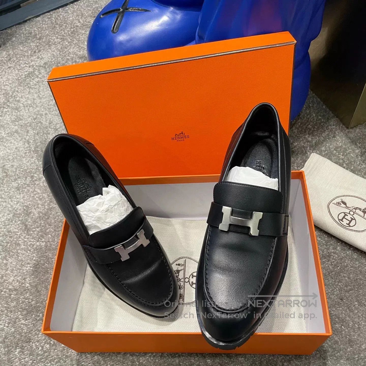 Hermes Hermès Calfskin Black Loafers. Size US 6.5 / IT 36.5 - 3 Thumbnail