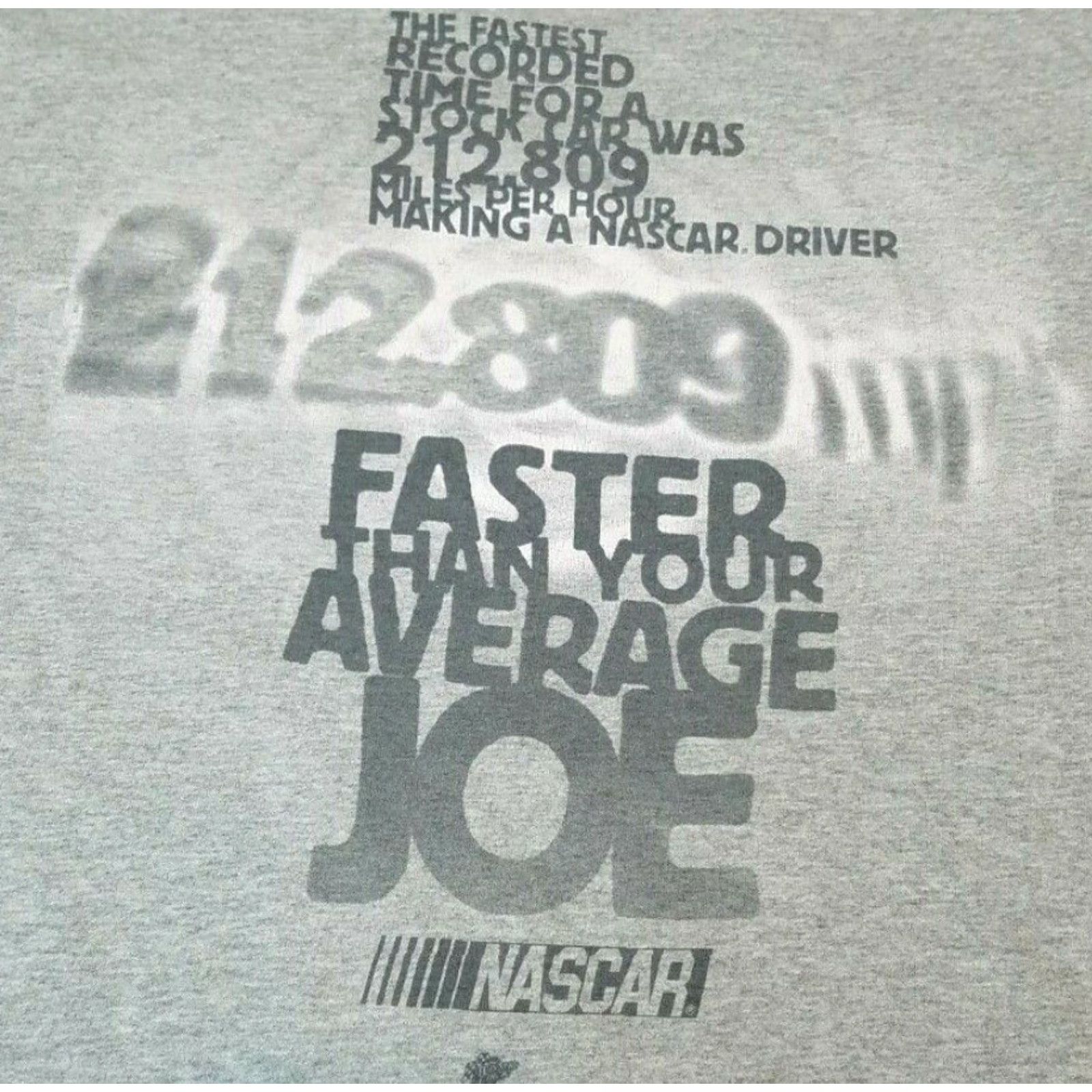 NASCAR NASCAR Speed Thrills T-Shirt Men’s Gray XL - Winner's Circle Cotton Crew Neck Short Sleeve Tee, Adult Extra Large, Solid, 90s/2000s Style, Mens Size US XL / EU 56 / 4 - 4 Thumbnail