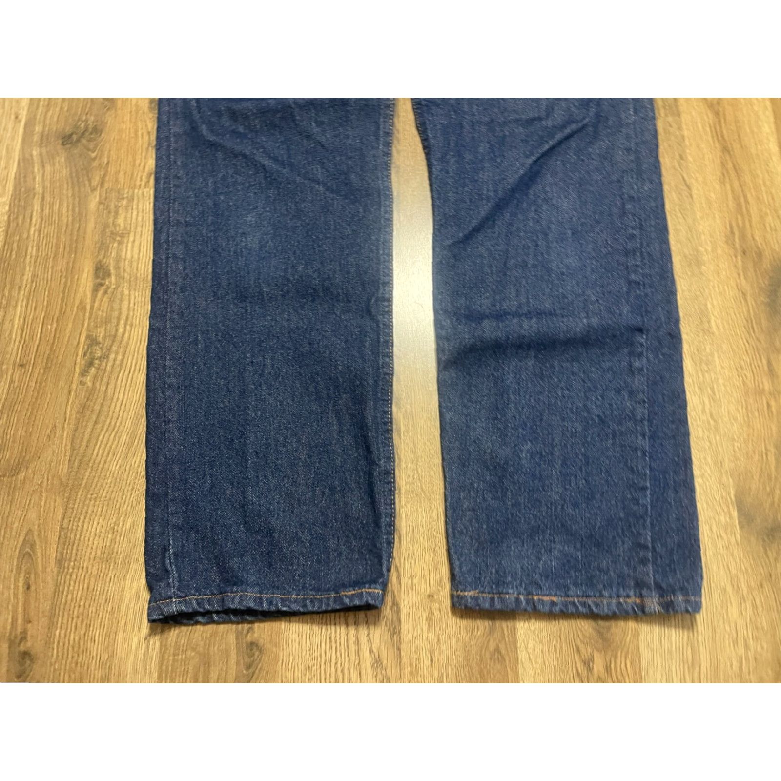 Red Kap RED KAP Jeans, Men, Jeans, 32-32, Blue, Dark Wash, Denim, Straight, 5-Pocket, Cotton, Regular, Inseam 32, Button Zip, Vintage No Size US 32 / EU 48 - 3 Thumbnail