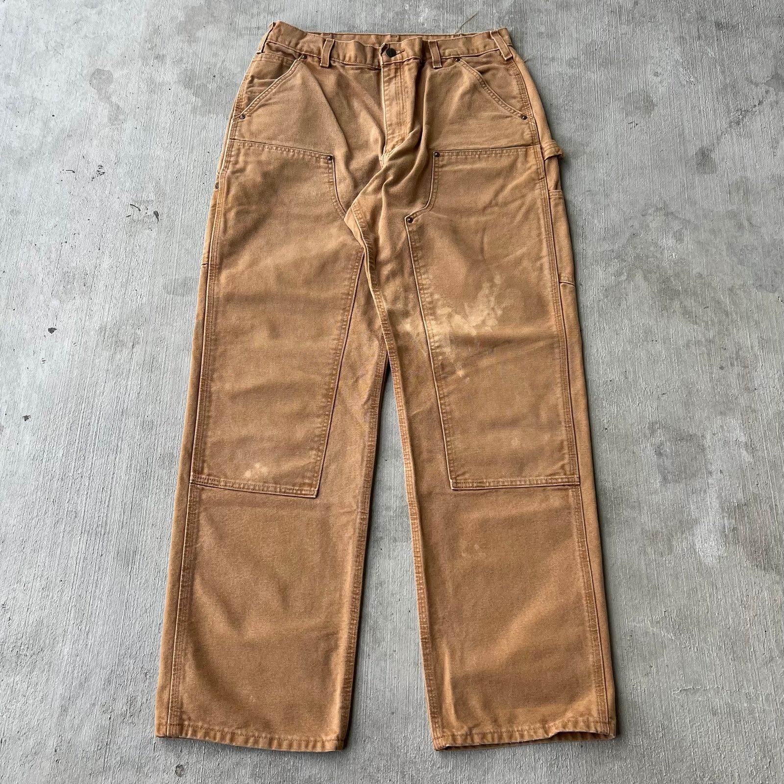 Carhartt × Vintage Carhartt brown double knee work wear carpenter pants Size US 31 - 1 Thumbnail