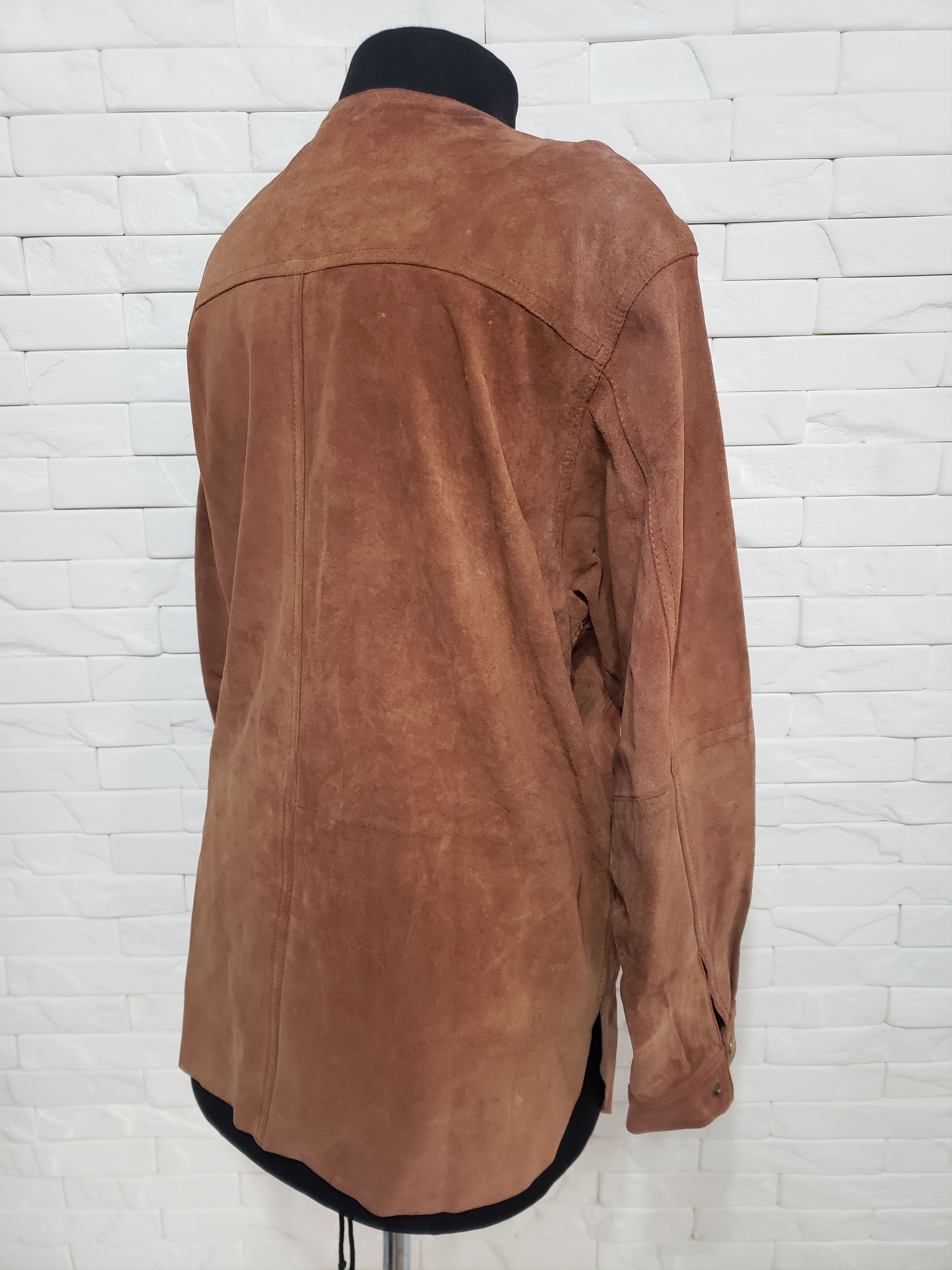 Genuine Leather Stylish women's shirt made of genuine suede. Size XXL / US 16-18 / IT 52-54 - 5 Thumbnail