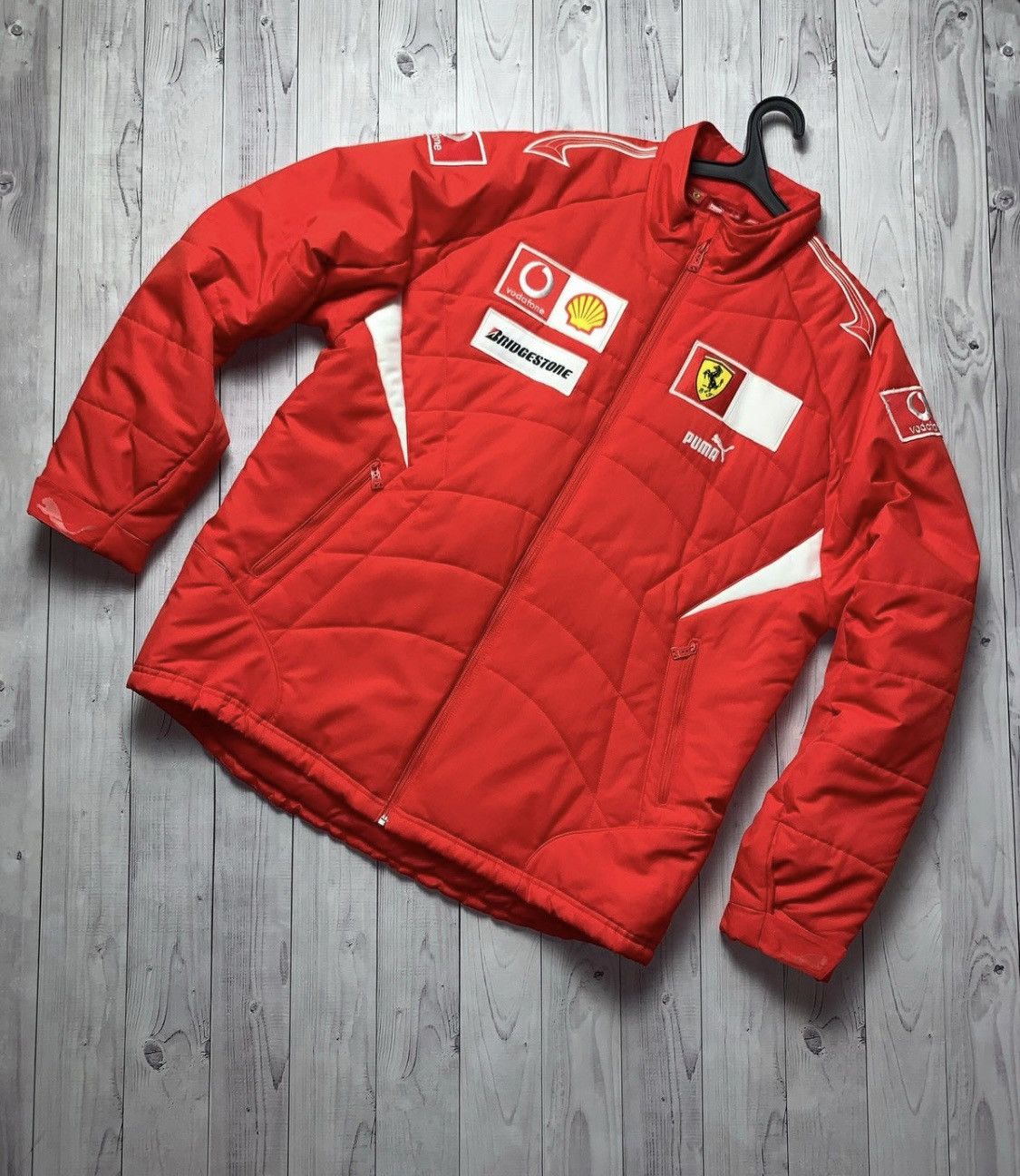 image of Vintage Puma Ferrari Racing Jacket Size XL Logo in Red, Men's