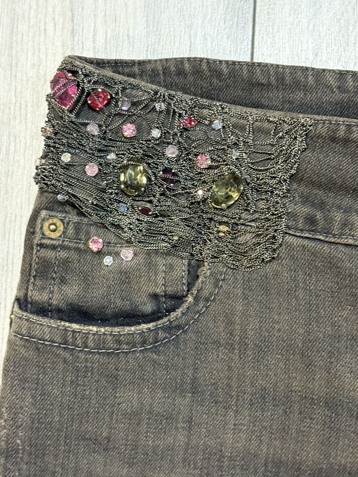 Richmond Denim John Richmond AW04 Jewel Embellished Chain Denim Size US 30 / EU 46 - 5 Thumbnail