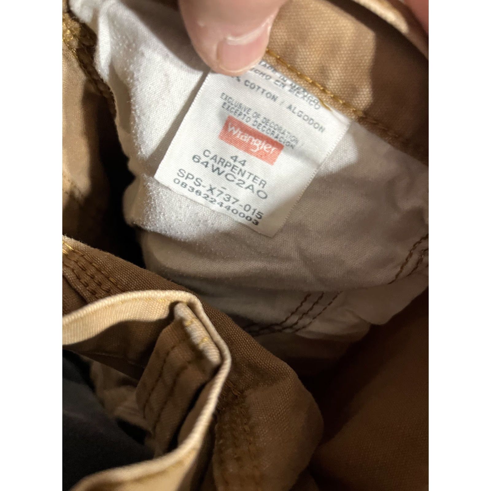 Wrangler Wrangler Carpenter Shorts Men's Dark Tan Khaki 44 Denim Pockets Outdoor Heritage 5 Star Vintage? Size US 44 / EU 60 - 4 Thumbnail