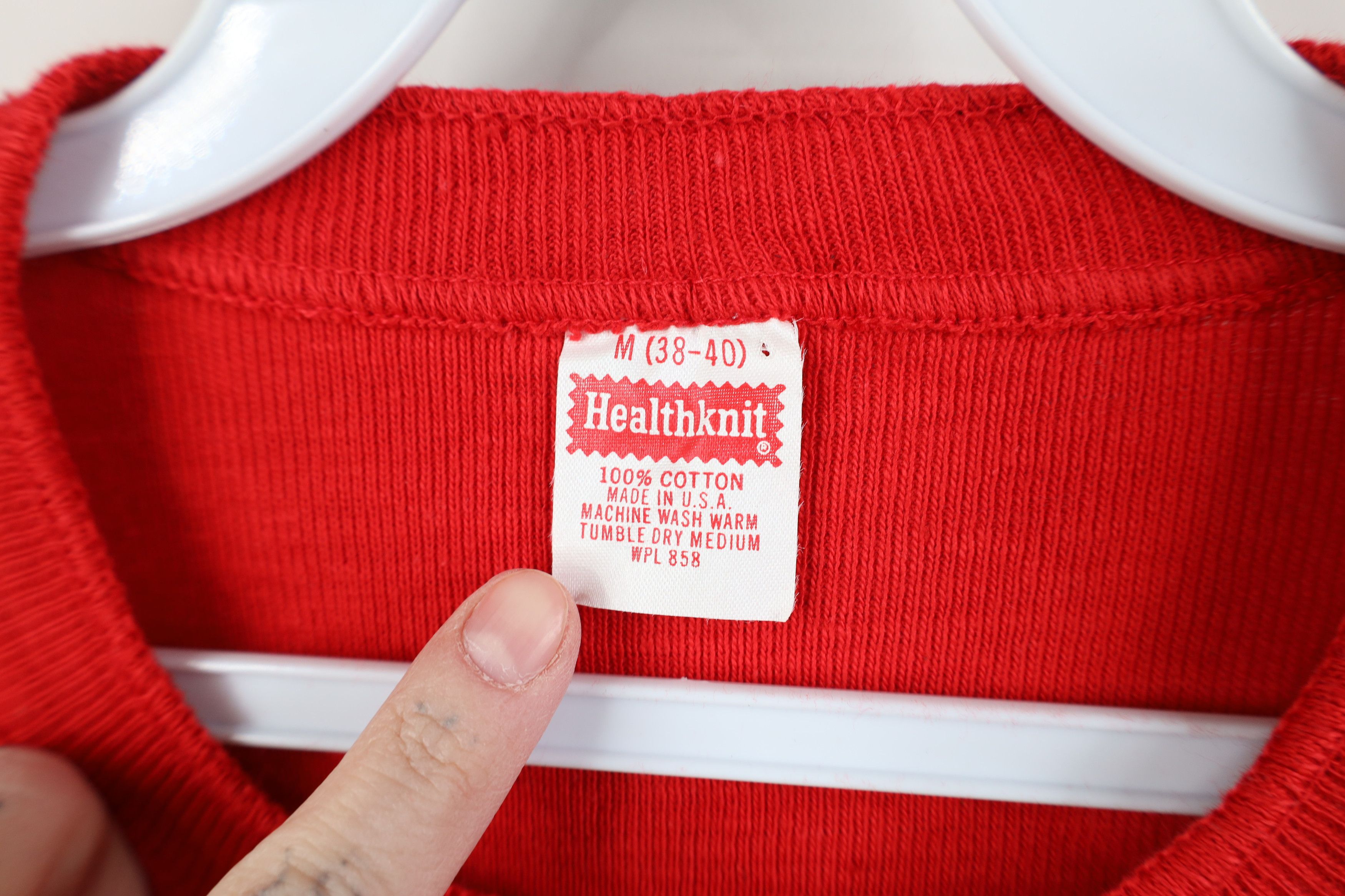 Vintage Deadstock Vintage 50s Healthknit Ribbed Henley T-Shirt USA Size US M / EU 48-50 / 2 - 7 Thumbnail