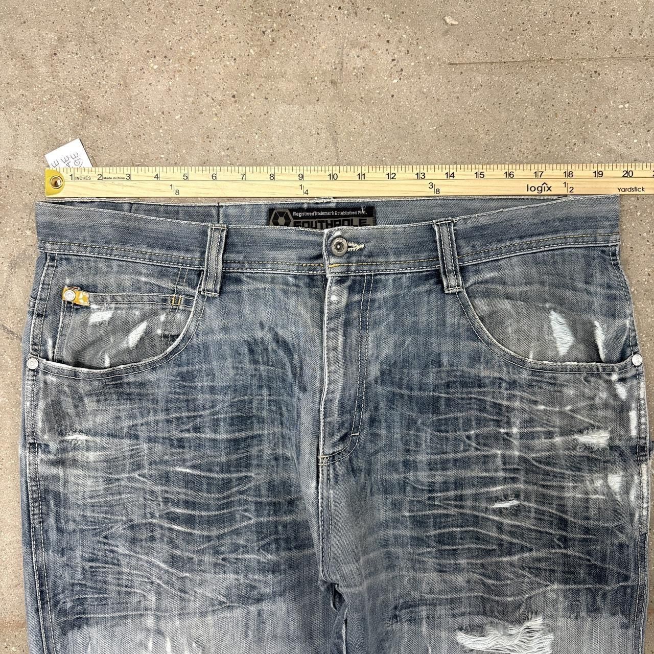 Southpole Y2K 2000s SouthPole Faded & Distressed Yellow Tab Jeans Size US 38 / EU 54 - 7 Thumbnail