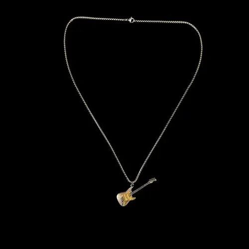VIBE Guitar Necklace Y2K Gothic Punk Chain Size ONE SIZE - 2 Thumbnail