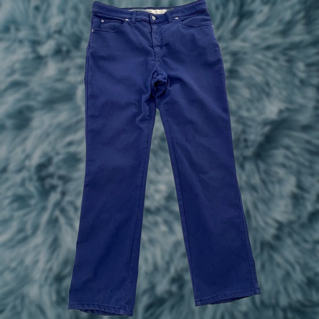Armani Armani Collezioni Pants 31 Blue Chino Jeans Stretch Straight Fit Mens Size US 31 - 1 Thumbnail