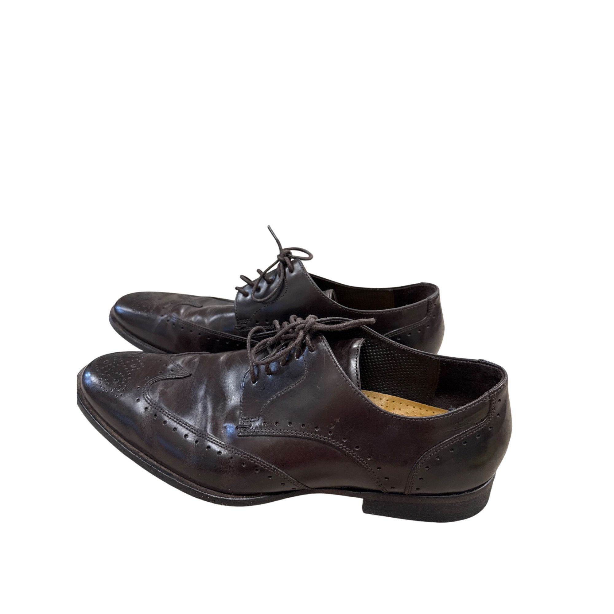 Cole Haan Mens Brown Leather Oxford Dress Shoes 10.5M SKU 73