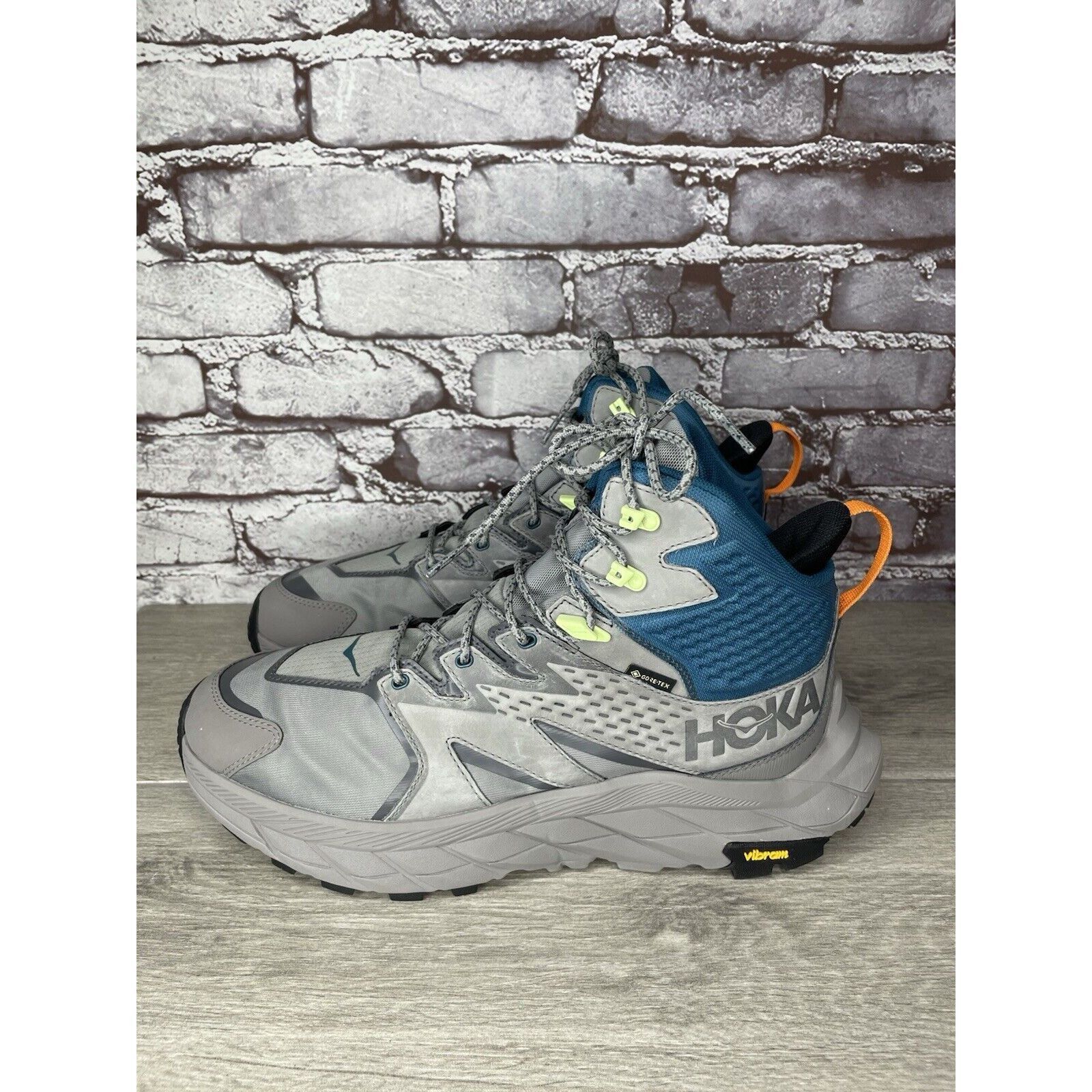Hoka Hoka One One Anacapa Mid GTX Gray Blue Hiking Boots Men’s 11 Size US 11.5 / EU 44-45 - 19 Thumbnail