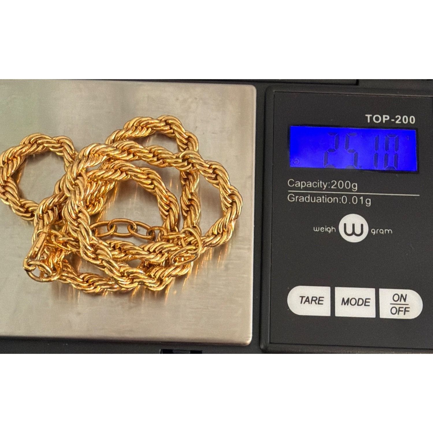 Other Vintage Gold Tone Rope Twist Chain Necklace Adjustable Clasp Size ONE SIZE - 6 Thumbnail