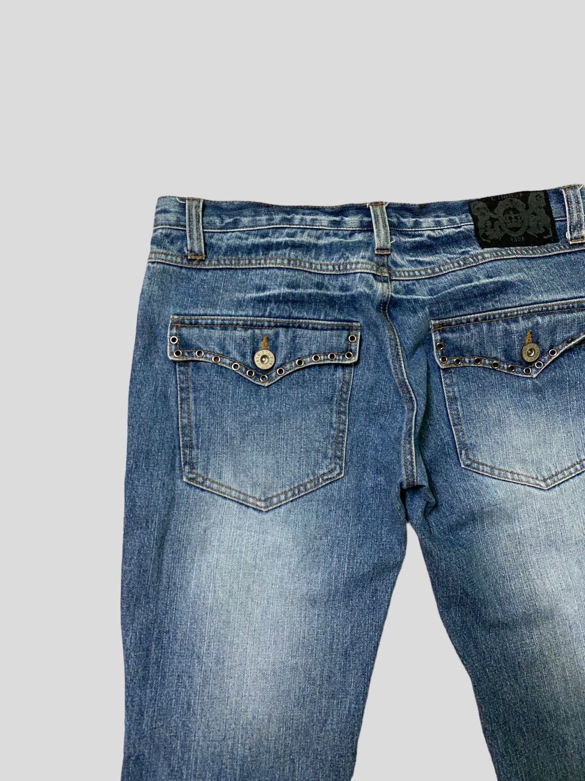 Hysteric Glamour Flare Lowbox Muddy Wash Claw Marks Boot Cut Denim Size US 32 / EU 48 - 11 Thumbnail