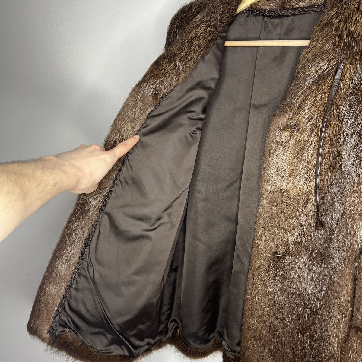 Vintage 90s Vintage Real Rabbit Fur Coat Jacket Heavy Opium Punk Y2K Size M / US 6-8 / IT 42-44 - 10 Thumbnail