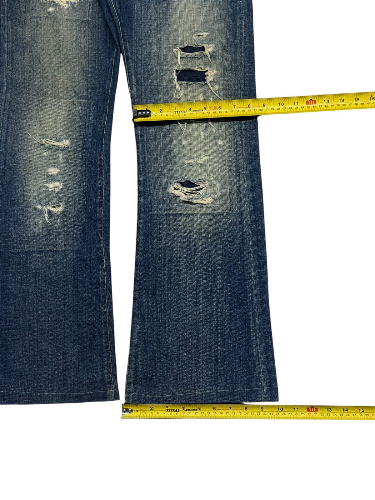 EDUN Vintage Edun Japanese Brand Y2K Distressed Denim Jeans | W30 Size US 30 / EU 46 - 16 Thumbnail
