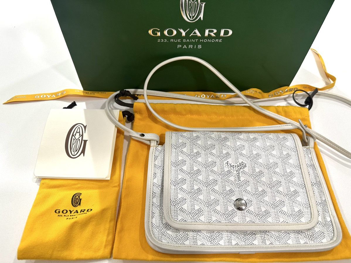 image of Goyard Plumet Crossbody Pouchette Pouch Bag White, Women's