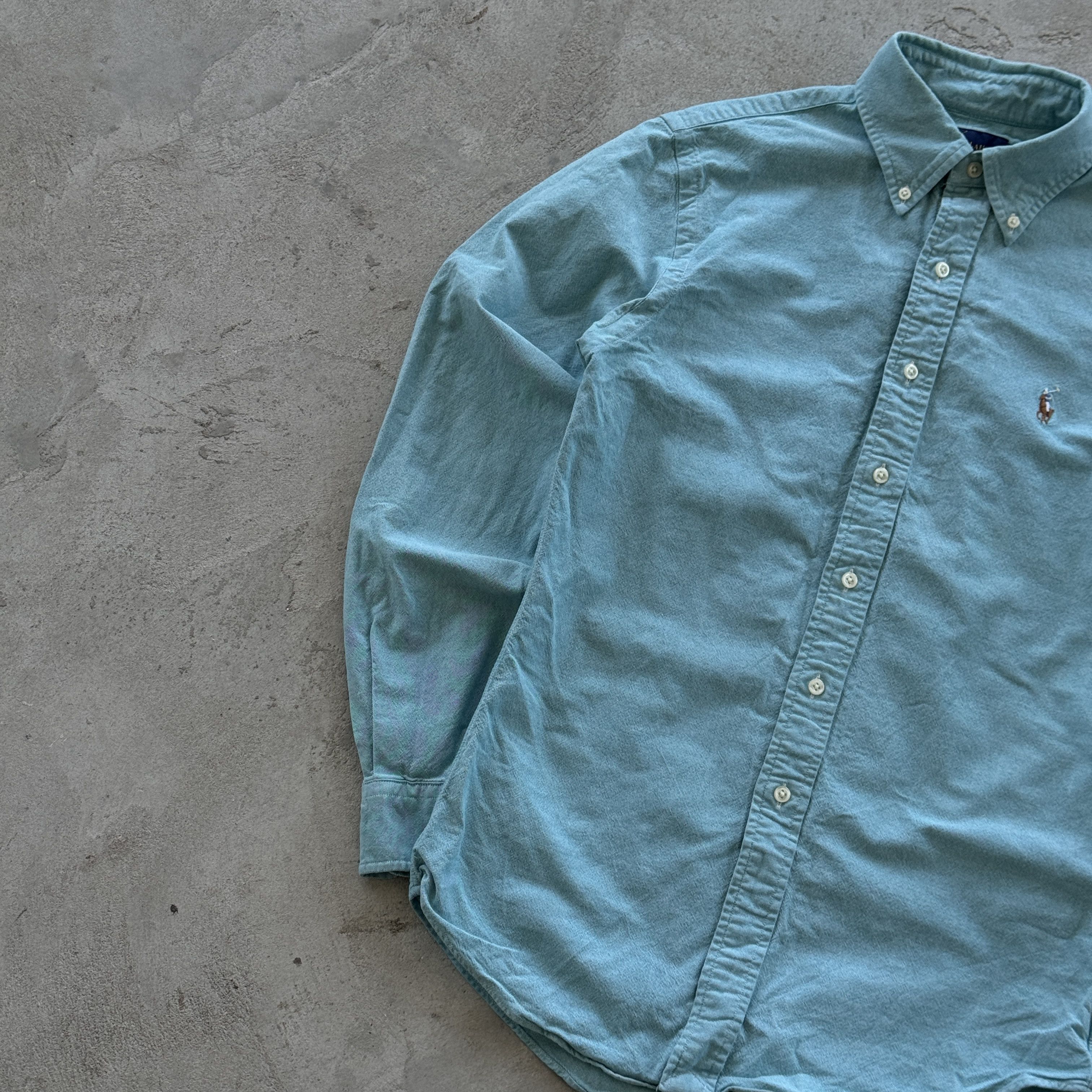 Polo Ralph Lauren Ralph Lauren Teal Slim Fit Stretch Oxford Shirt Size S P Size US S / EU 44-46 / 1 - 3 Thumbnail