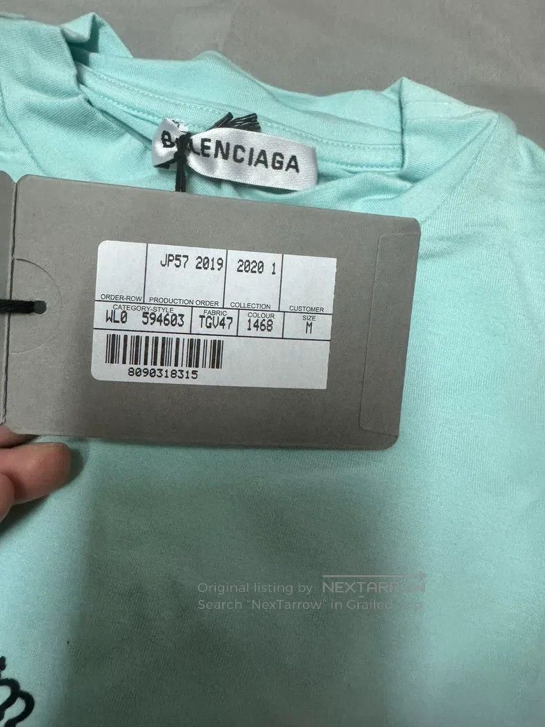 Balenciaga Balenciaga Front Letter Wheat Crown Short Sleeve T-Shirt R Size US M / EU 48-50 / 2 - 2 Thumbnail