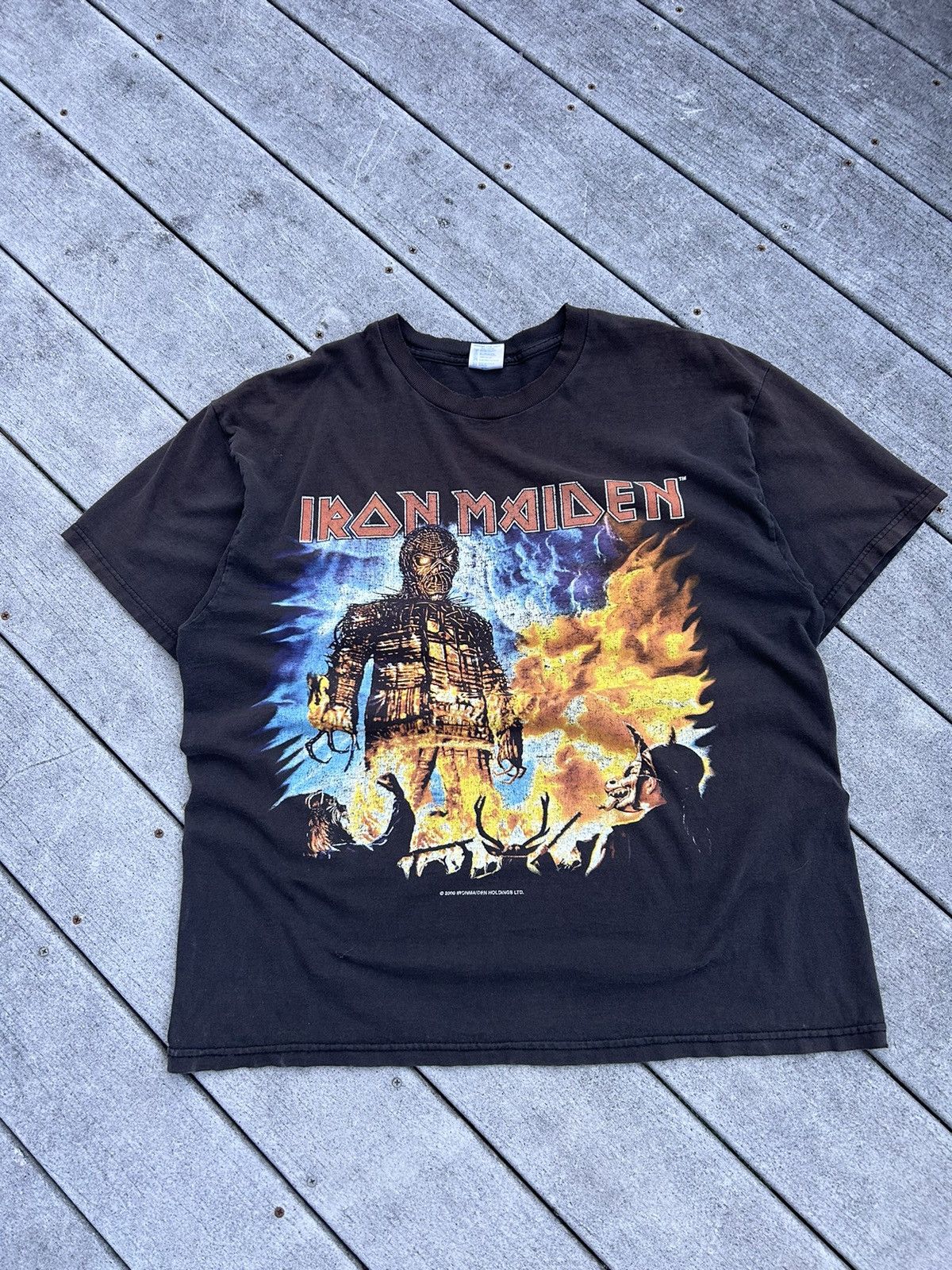 Iron Maiden × Vintage Vintage Iron Maiden Shirt Size US XL / EU 56 / 4 - 1 Thumbnail