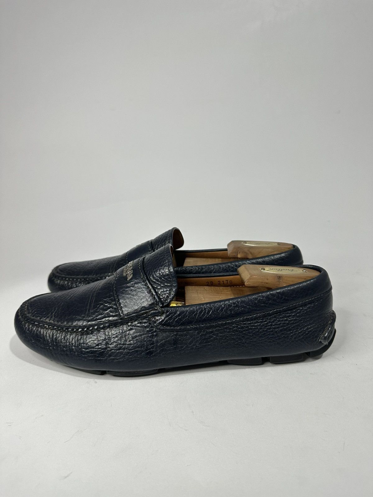 Prada Vintage Prada Pebbled Calfskin Leather Driving Loafers. Size US 9.5 / EU 42-43 - 3 Thumbnail