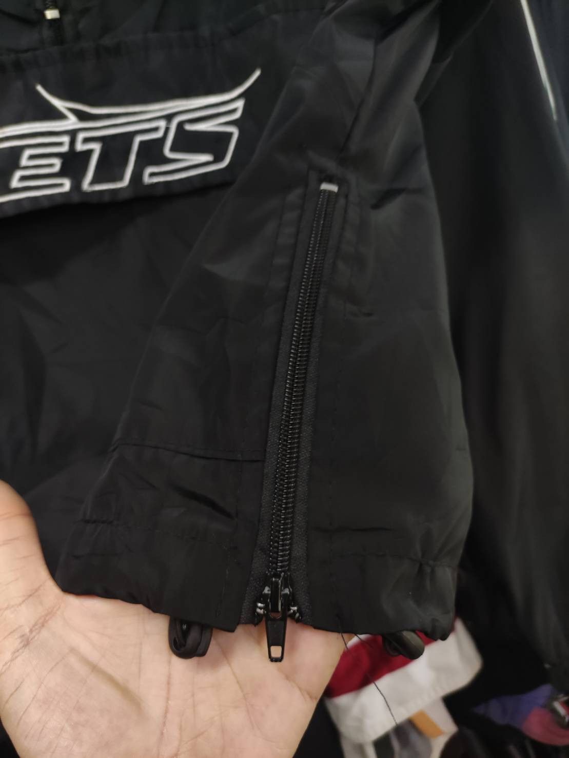 NFL Vtg New York Jets Pullover Half Zip Detachable Hoodie jacket Size US L / EU 52-54 / 3 - 12 Thumbnail