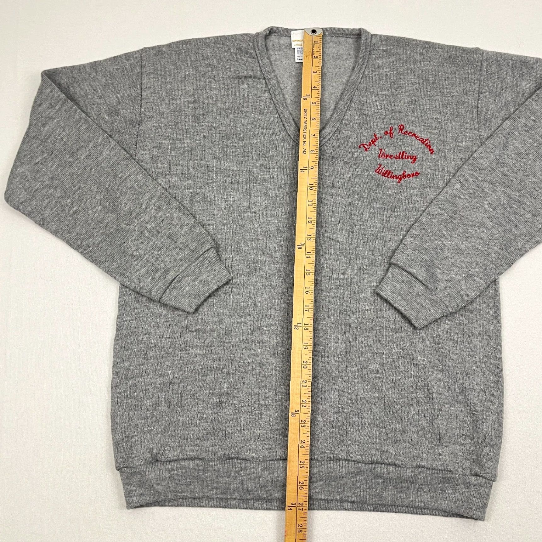 Vintage VINTAGE Springfoot Wrestling Sweatshirt Mens L Gray Jersey Knit Embroidered Logo USA Made Size US L / EU 52-54 / 3 - 4 Thumbnail