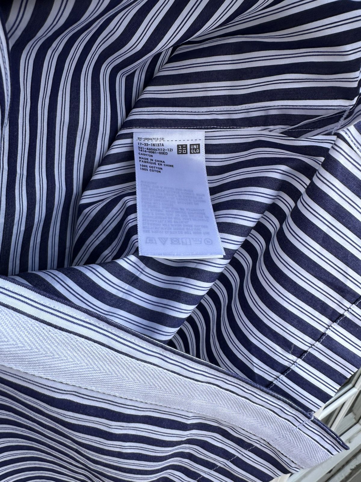 Jil Sander × Uniqlo Jil Sander J+ Uniqlo Oversized Striped Pocket Shirt Size US L / EU 52-54 / 3 - 7 Thumbnail