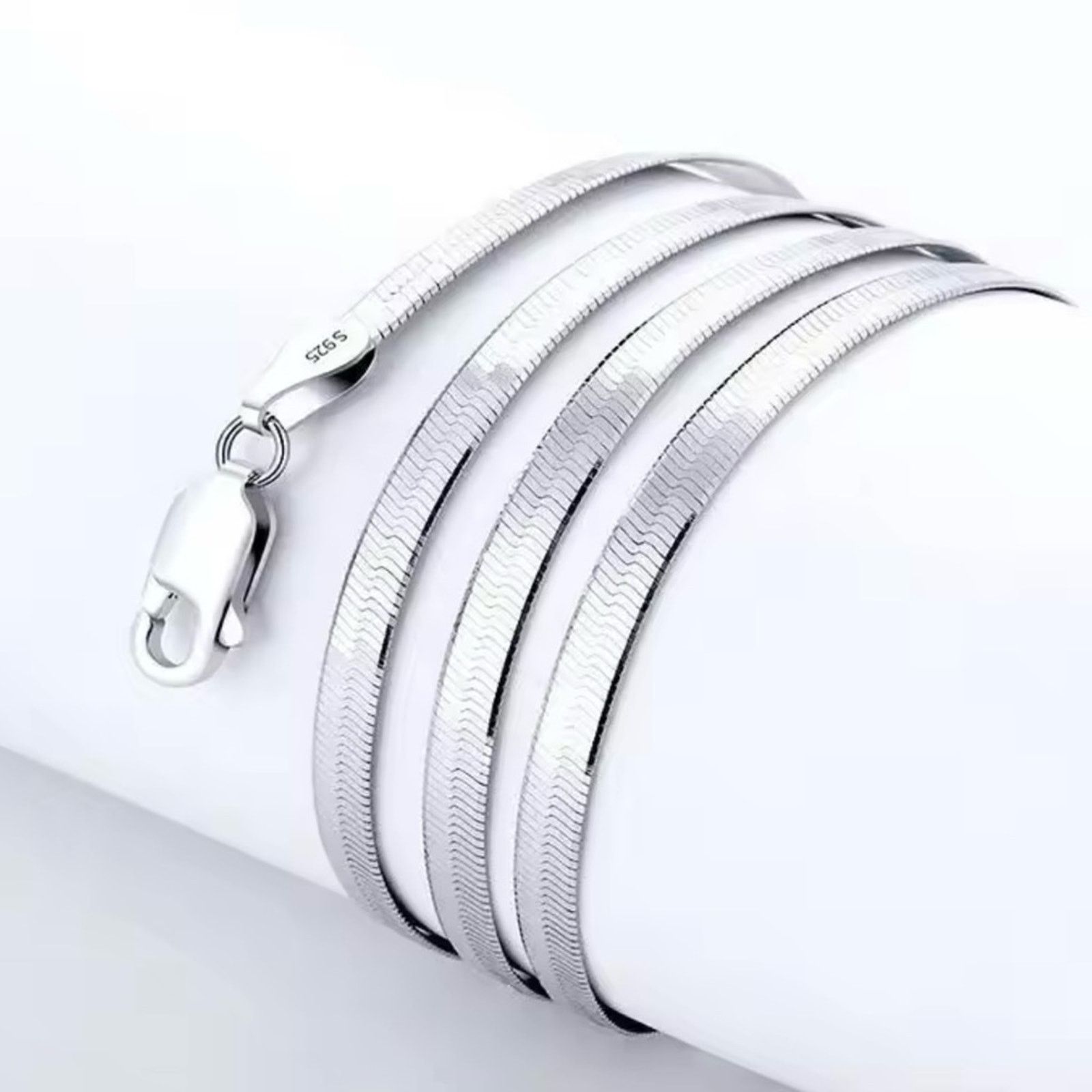 Other 4MM Snake Chain Necklace Sterling Silver for Men and Women Size ONE SIZE - 2 Thumbnail