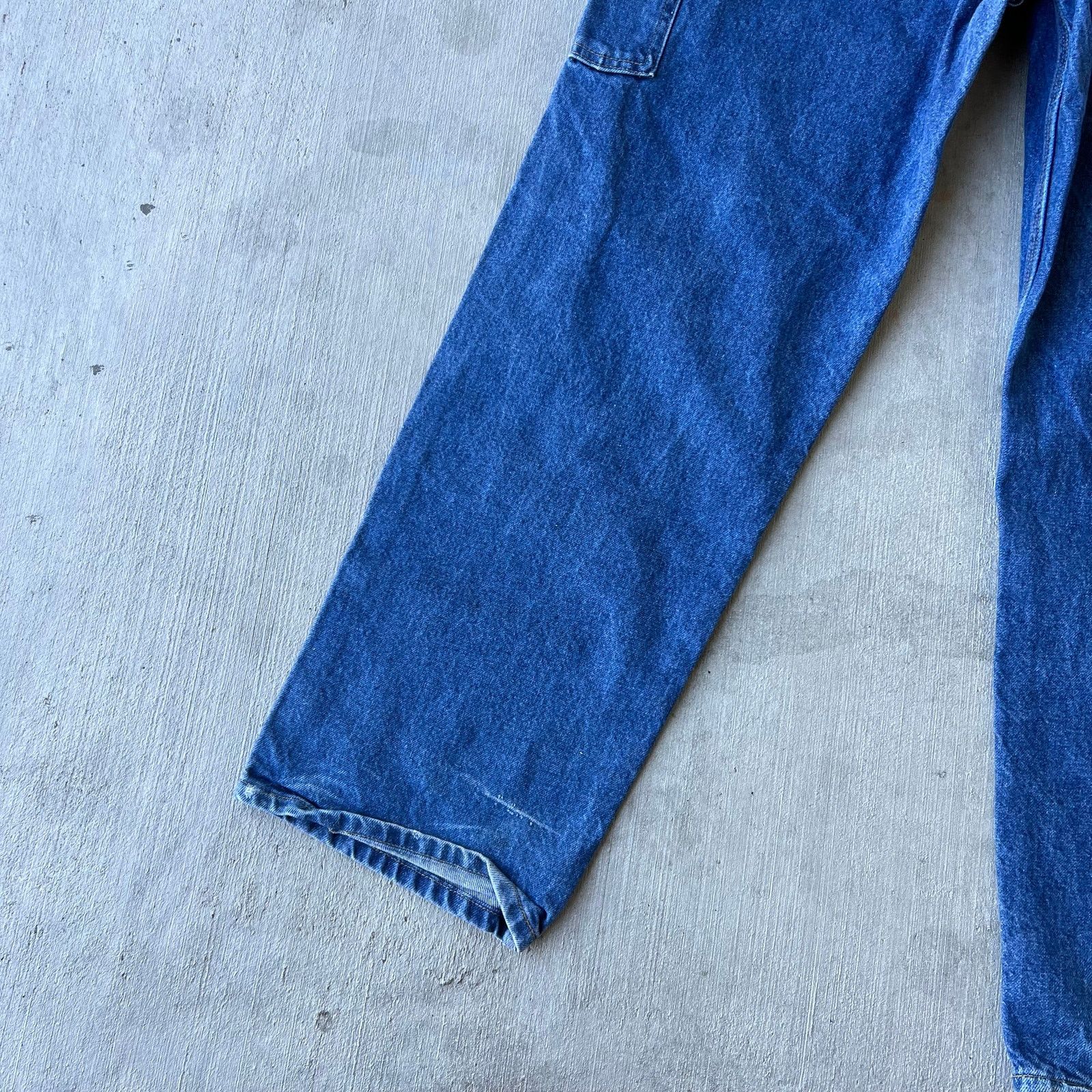 Carhartt × Vintage Carhartt blue denim jeans double knee work carpenter pants Size US 34 / EU 50 - 8 Thumbnail