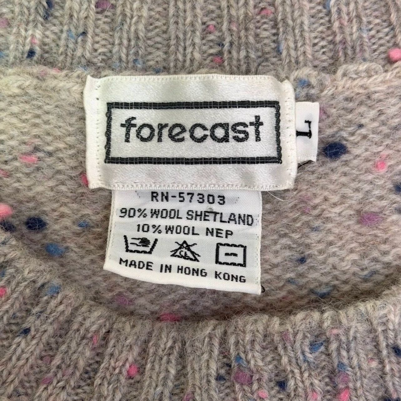Castore VINTAGE Forecast Wool Sweater Mens Large Beige Argyle Crewneck 90s Size US L / EU 52-54 / 3 - 7 Thumbnail
