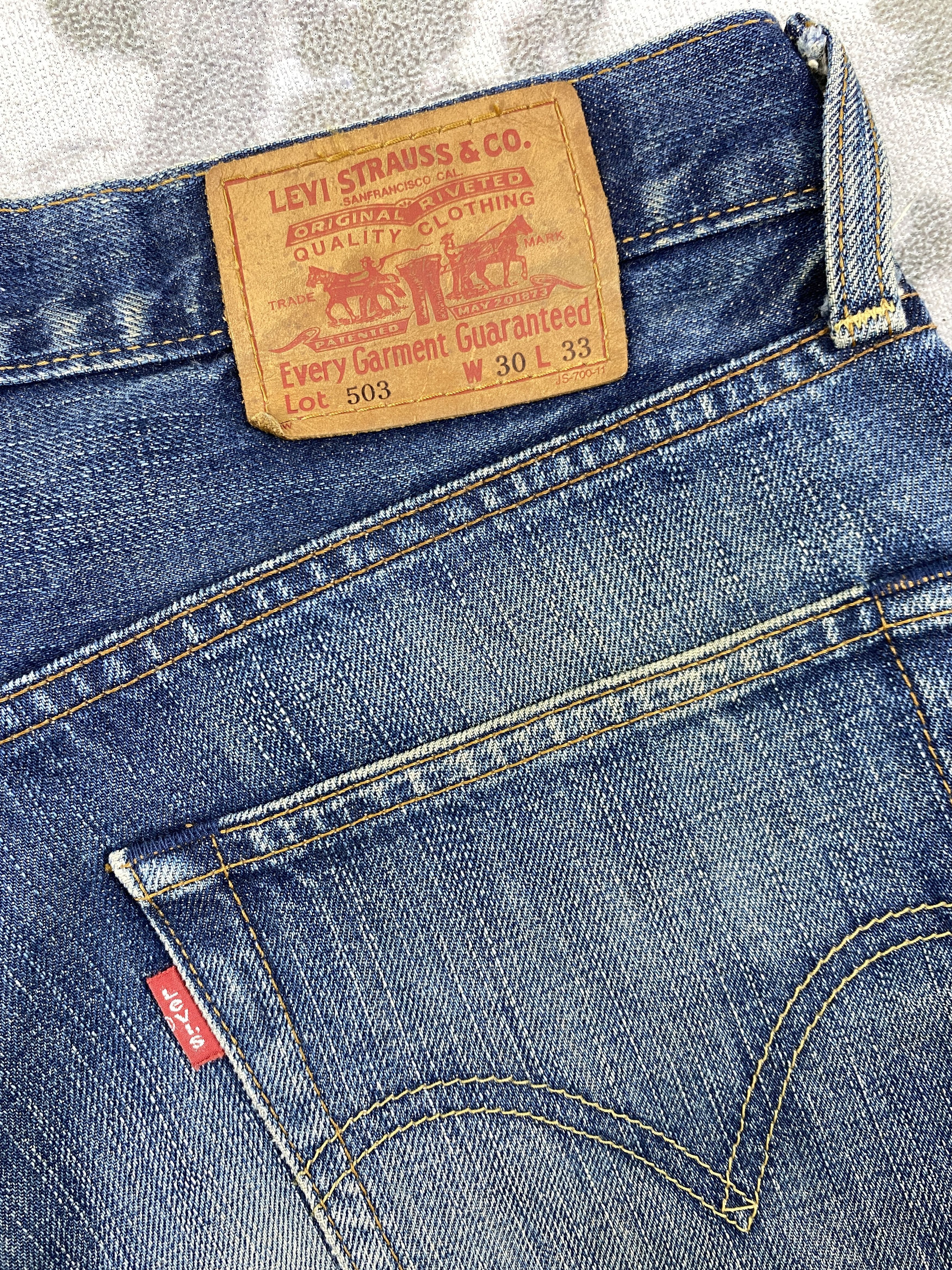Dirty Blue Vintage Levi's 503 Jeans 30x30 Denim -SJ164