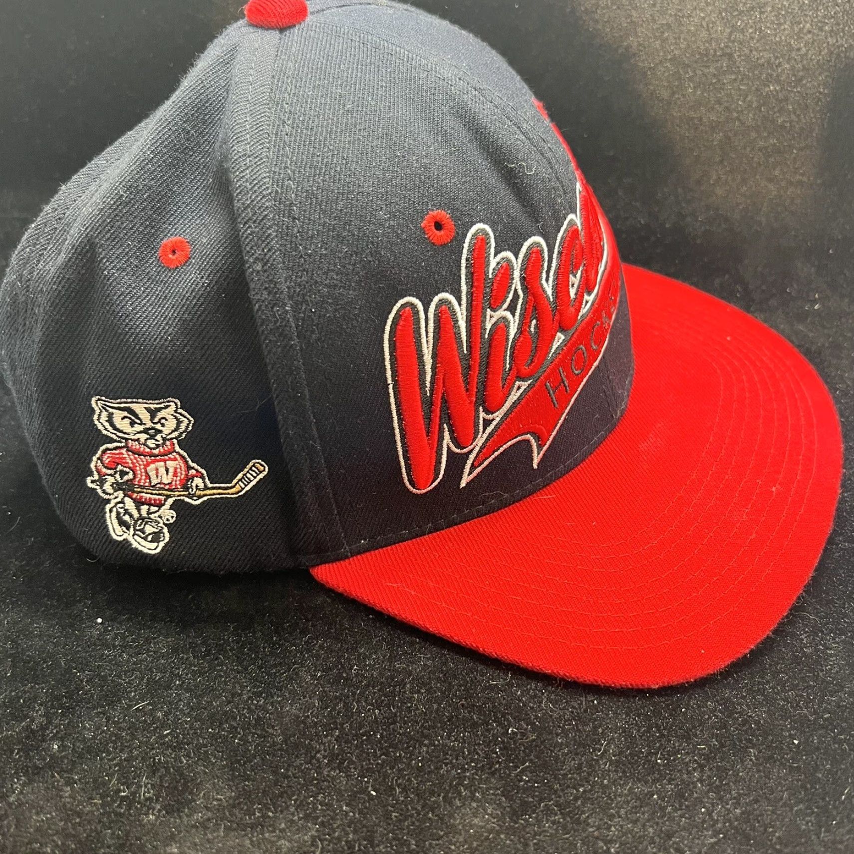 Zephyr VINTAGE Zephyr Wisconsin 1994 Rose Bowl Champions Snapback Hat - Adjustable Black Wool Adult Mens Size ONE SIZE - 4 Thumbnail