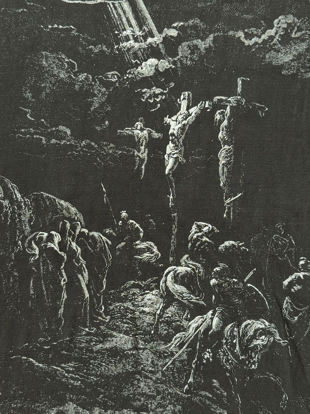 Vintage *RARE* 90s VINTAGE GUSTAVE DORE ART TEE GOD JESUS BIBLE TEE Size US XL / EU 56 / 4 - 8 Thumbnail