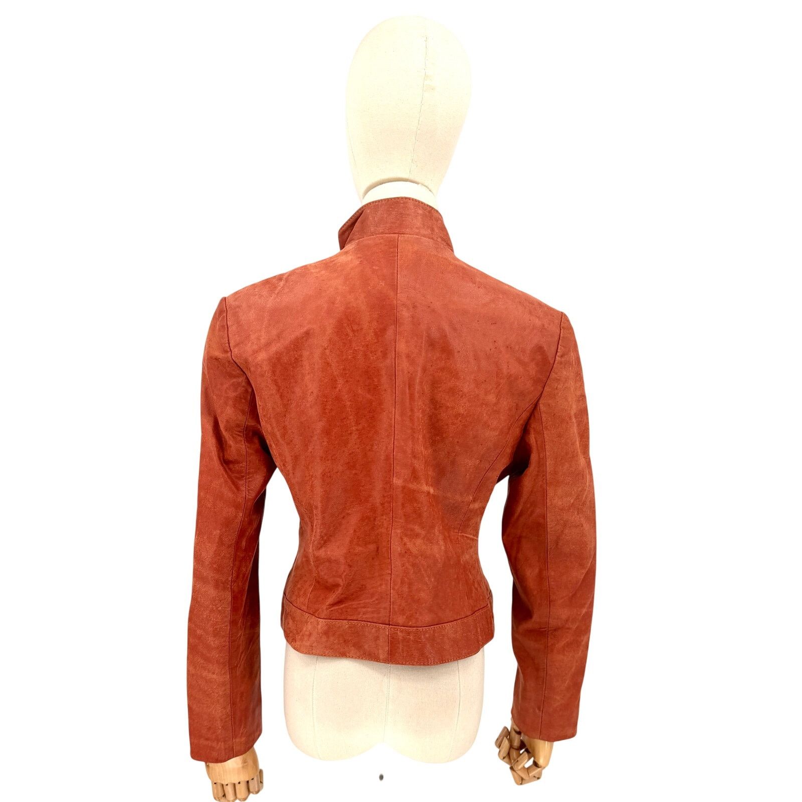 Vintage Vintage 90s Franco Ocaranza Red Genuine Leather Moto Jacket Size M / US 6-8 / IT 42-44 - 4 Thumbnail