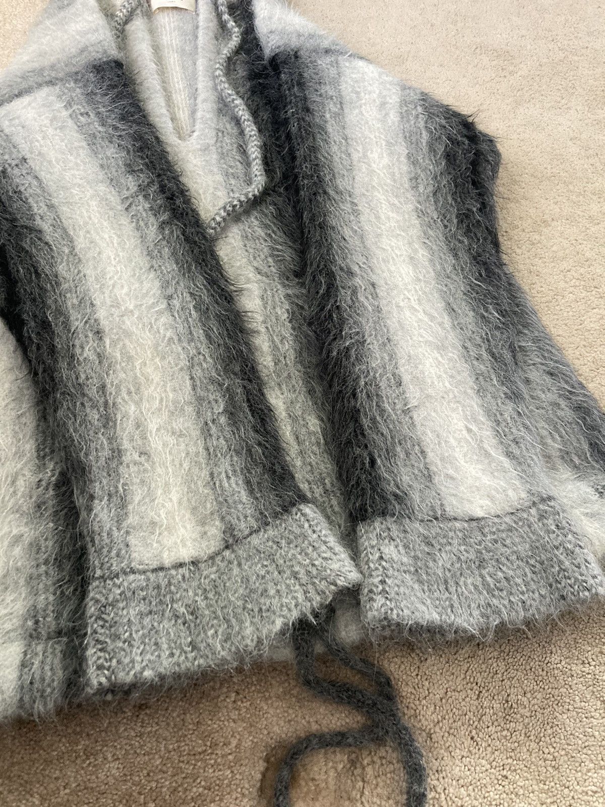 Celine × Hedi Slimane AW21 Celine Alpaca Wool Baja Hoodie 2021 Teen Knight Poem 20 Size US M / EU 48-50 / 2 - 6 Thumbnail
