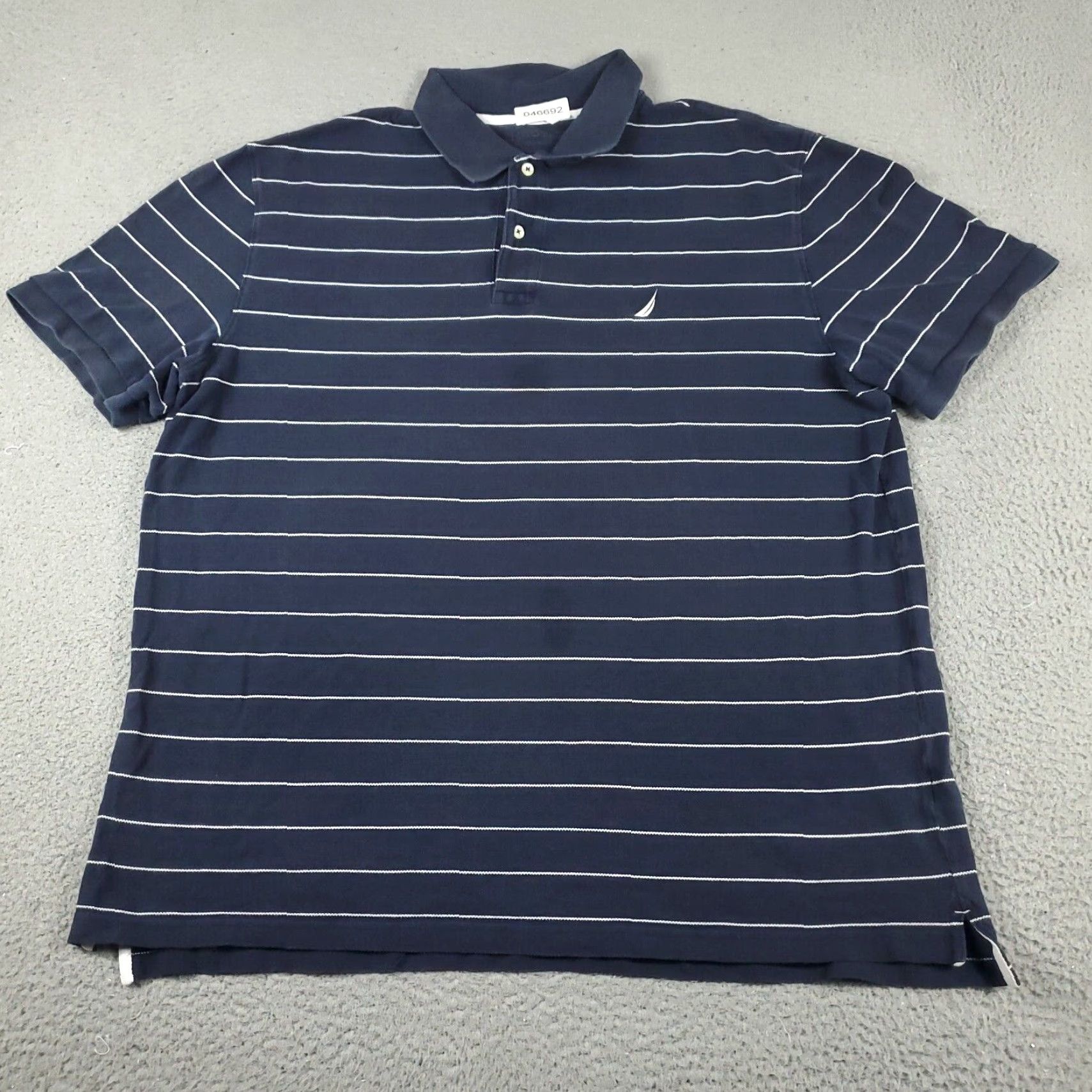 Nautica Nautica Polo Shirt 2XL Blue Striped Casual Short Sleeve Mens Size US XXL / EU 58 / 5 - 2 Thumbnail