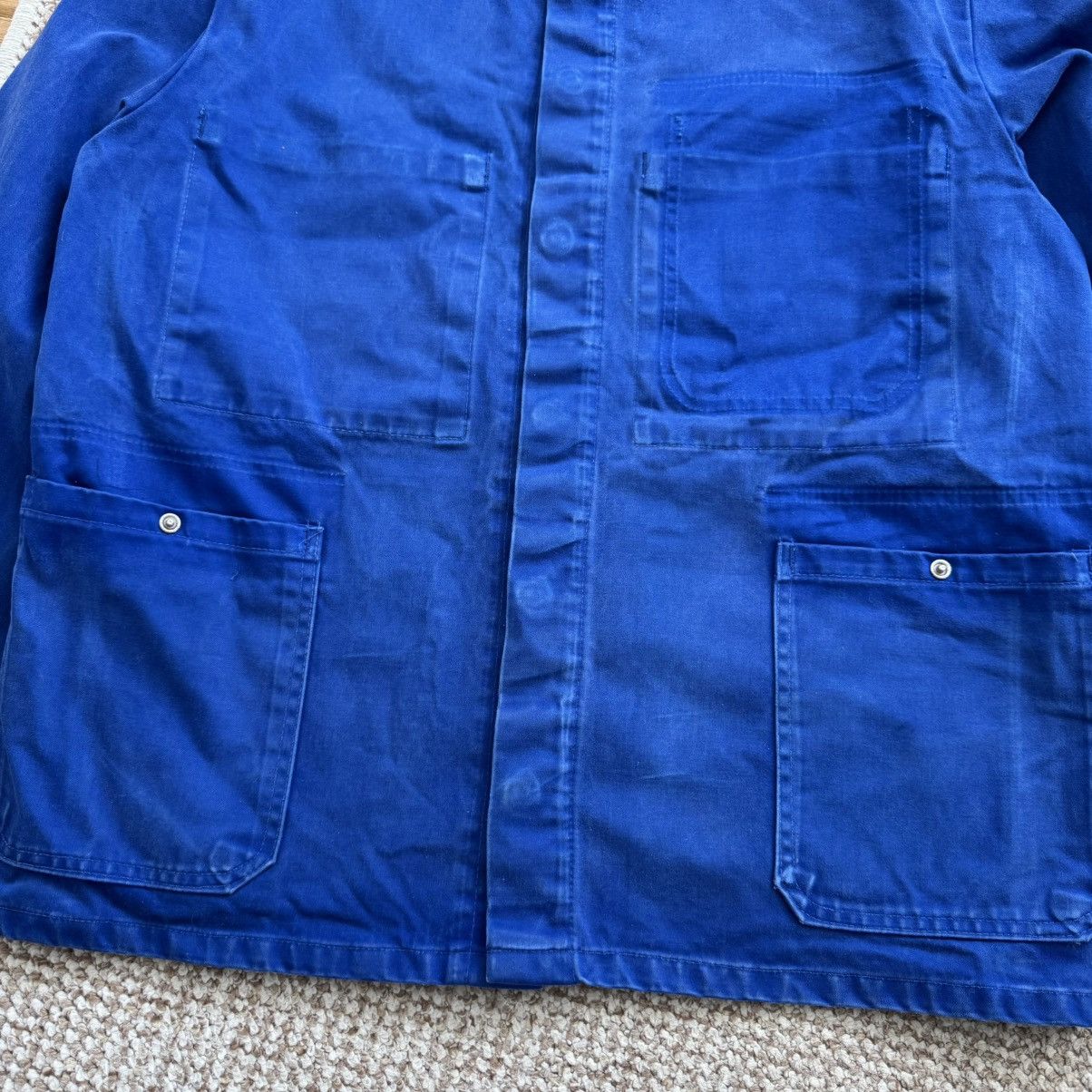 Vintage French vintage distressed worn blue chore works jacket Size US M / EU 48-50 / 2 - 5 Thumbnail