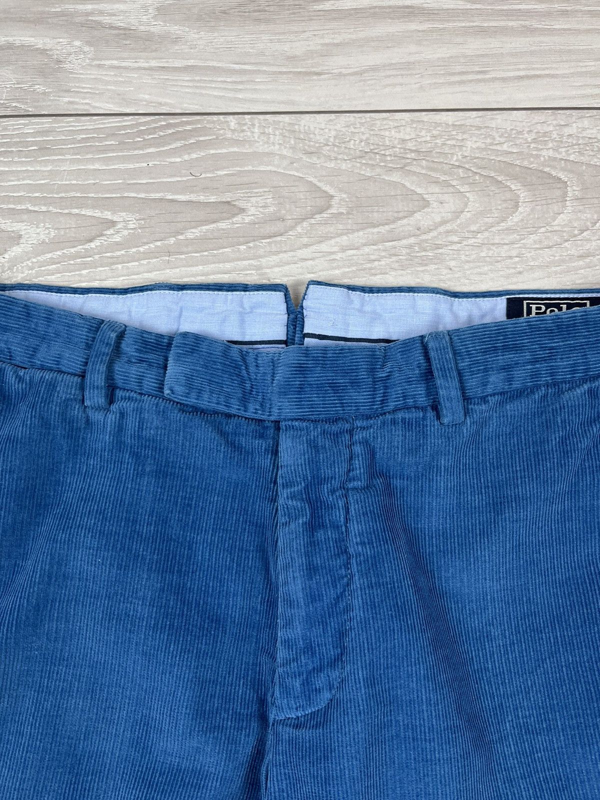 Polo Ralph Lauren Polo Ralph Lauren European Tailoring Blue Corduroy Pants Size US 31 - 7 Thumbnail