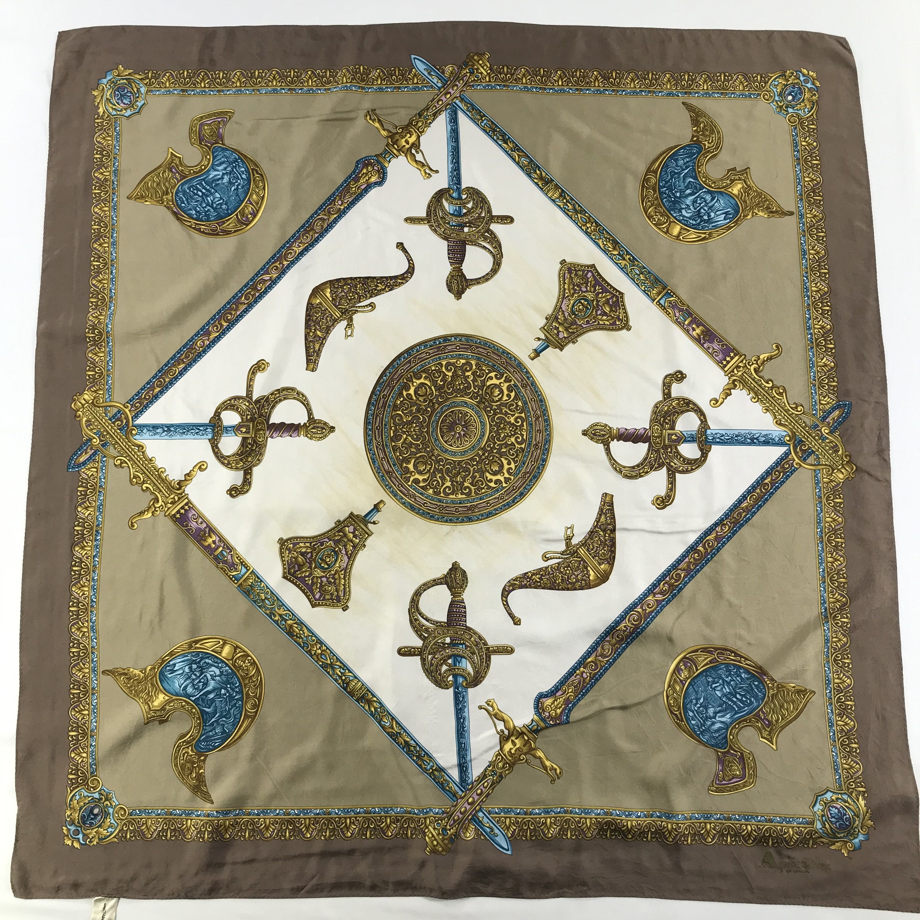 Aquascutum Vintage Aquascutum Silk Scarf Size ONE SIZE - 2 Thumbnail