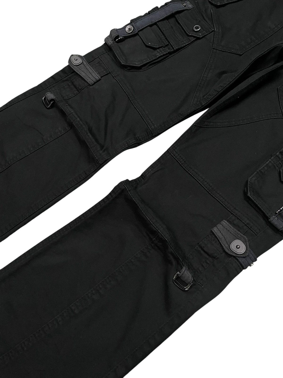 HIDEAWAYS × Japanese Brand × Tornado Mart Hideaways Nicole Bondage Paneled Flared Pants Size US 32 / EU 48 - 4 Thumbnail