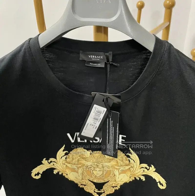 Versace Versace Black Cotton XL Men's T-Shirt . Size US XL / EU 56 / 4 - 4 Thumbnail