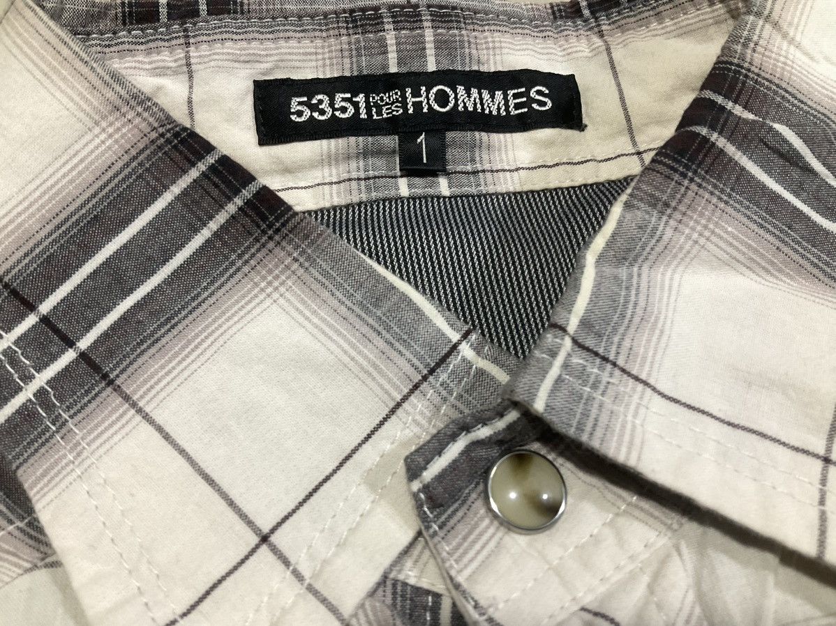 5351 POUR LES HOMMES × If Six Was Nine × Le Grande Bleu (L.G.B.) 🔥Sick Y2K 5351 Pour Les Hommes Rivet Snap Button Shirt Size US M / EU 48-50 / 2 - 10 Thumbnail