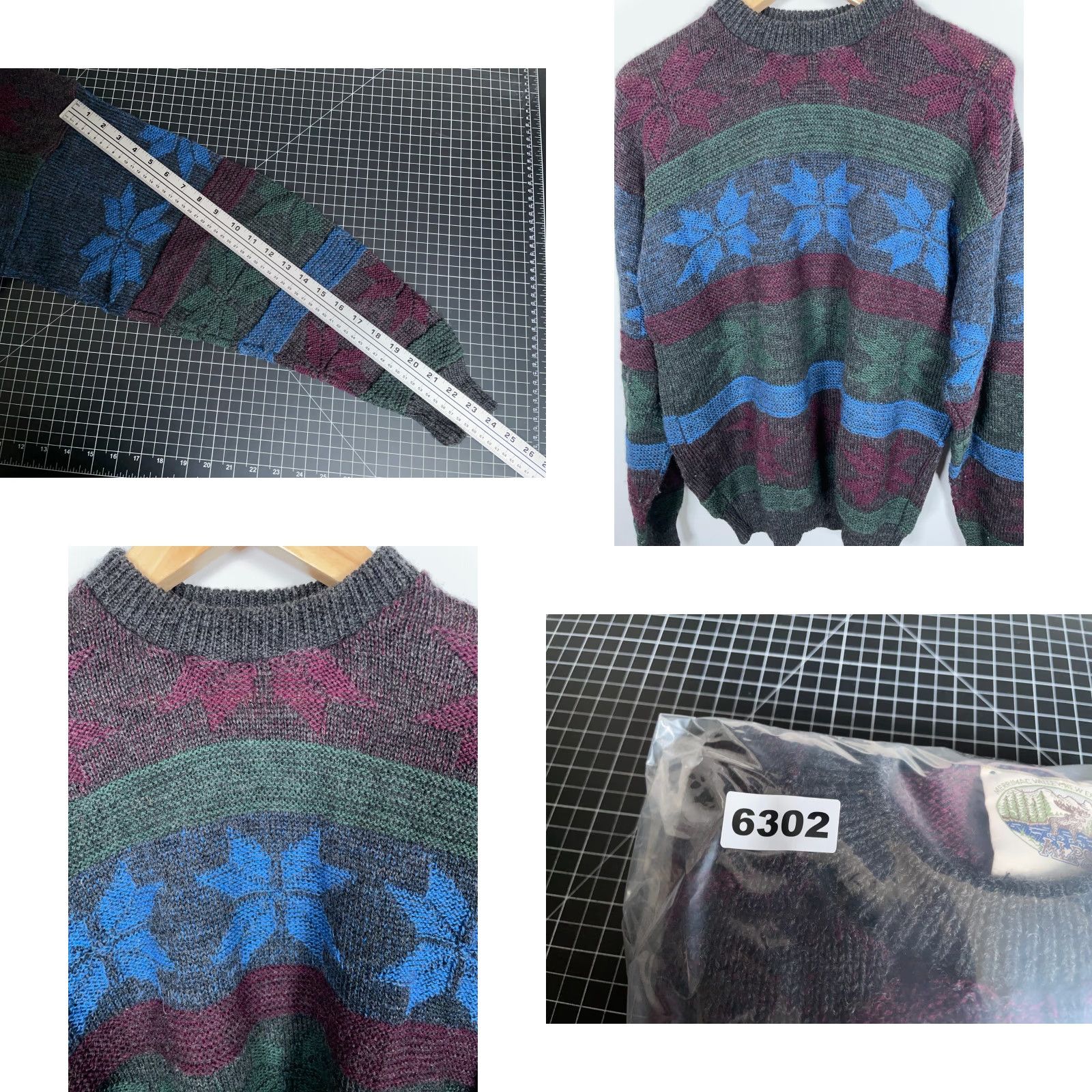 Vintage VINTAGE ALPS Sweater Men XL Green Snowflake Geometric Knit Wool 80s Retro Mens Size US XL / EU 56 / 4 - 8 Thumbnail