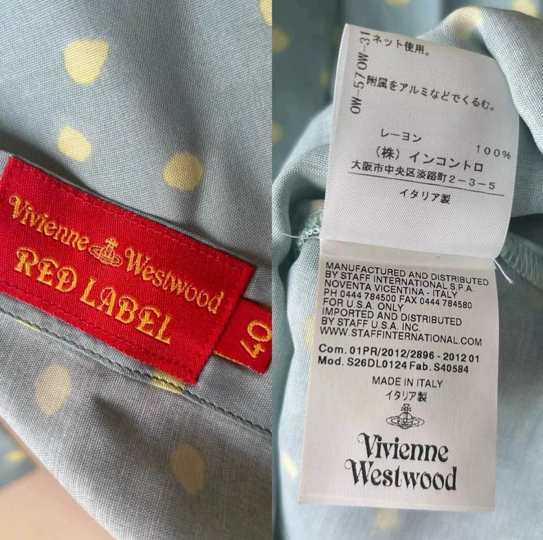 Vivienne Westwood Vivienne Westwood Aqua Polka Dot Set: Shirt and Asymmetric Size XS / US 0-2 / IT 36-38 - 8 Thumbnail