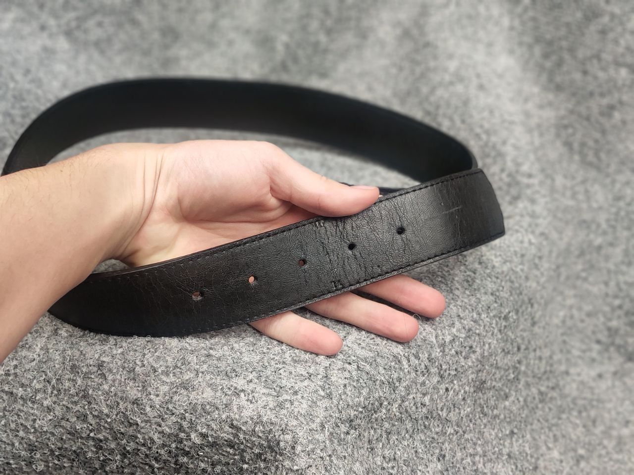 Japanese Brand Japrag Vintage Y2K Style Black synthetic leather Belt LGB Size ONE SIZE - 7 Thumbnail