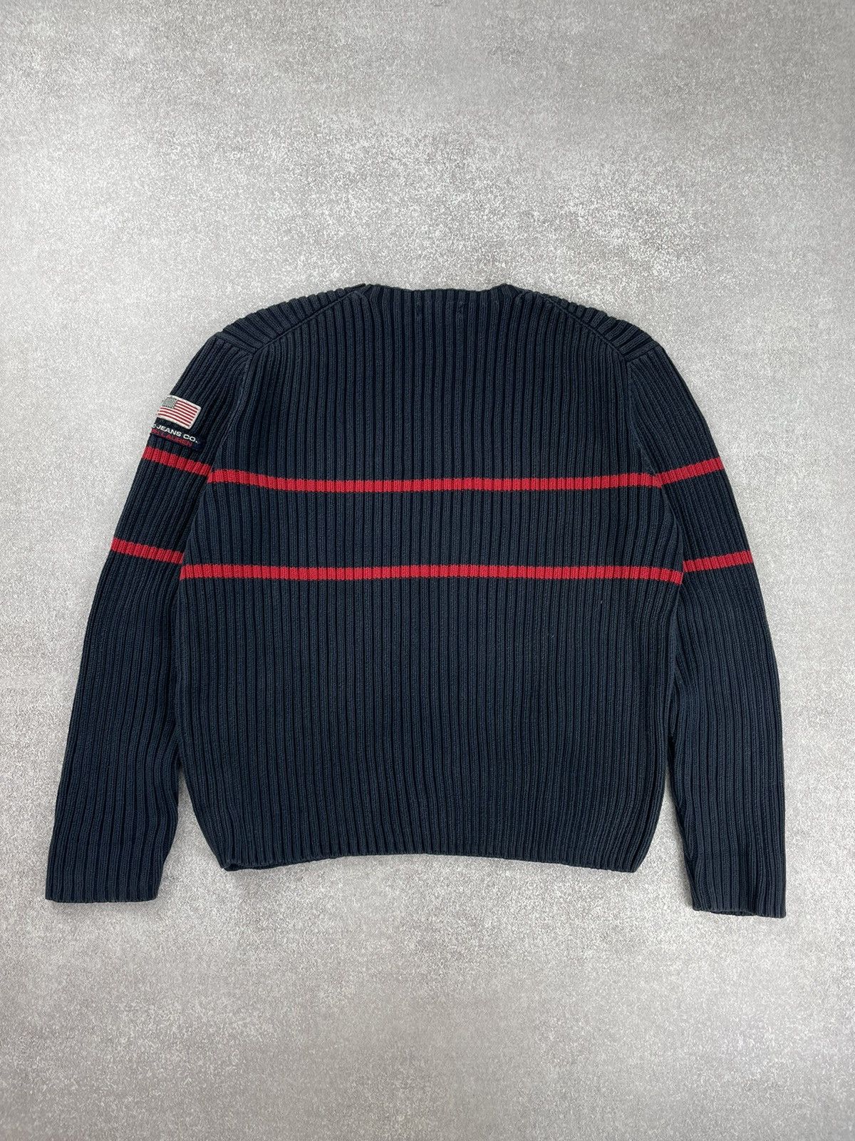 Polo Ralph Lauren × Ralph Lauren × Vintage Vintage Polo Jeans Company Ralph Lauren USA Flag Sweater Size US M / EU 48-50 / 2 - 6 Thumbnail